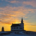 Snowy Sunset at James River Church